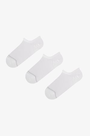 Beyaz Basic Mesh Pamuklu Simli 3 Çift Sneaker Çorap