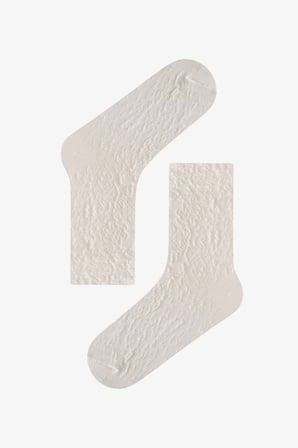 Kahve Elegance Texture Pamuklu Jakarlı 3 Çift Soket Çorap