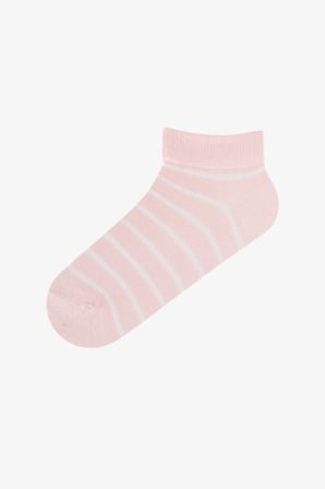 Beyaz Gri Pembe Cute Teddy Bear Pamuklu 3 Çift Patik Çorap