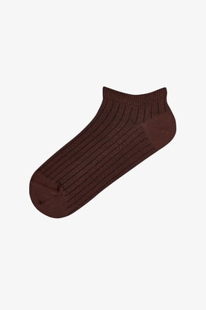 Siyah Bordo Berry Puantiye Desenli 5 Çift Patik Çorap
