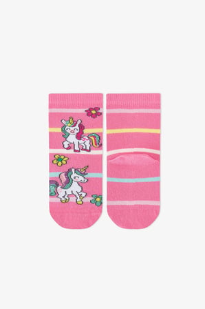 Kız Çocuk Unicorn Dreamland Pamuklu 4 Çift Soket Çorap