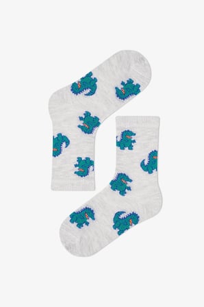 Erkek Çocuk Capy-Dino Together Kst Dinozor Desenli 4 Çift Çorap