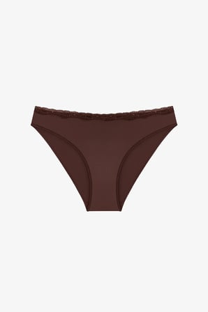 Kahverengi Cream Slip Külot