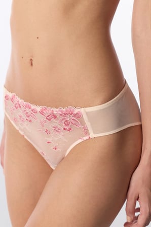 Açık Pembe Çiçekli Slip Külot