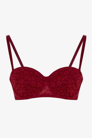 Bordo Bloom Dantel Pedli Sütyen