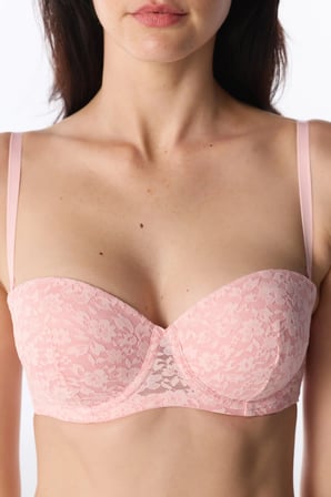 Pembe Bloom Dantel Pedli Sütyen