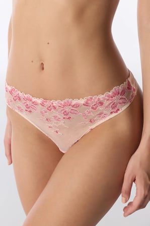 Açık Pembe Çiçekli Tanga