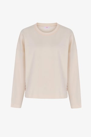 Ekru Quinn Uzun Kollu Pijama Üstü
