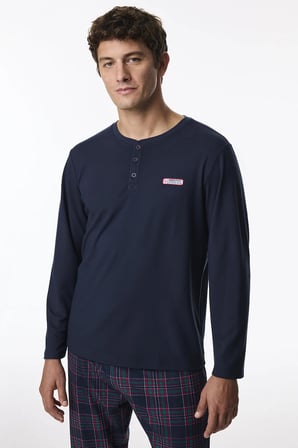 Erkek North Rail Çizgili Uzun Kollu Jogger Pijama Takımı