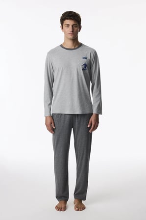 Erkek Snow Glide Pantolon Uzun Kollu Pijama Takımı