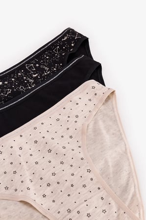 Starry Whisper Galaksi Desenli 3'lü Slip Külot