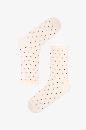 Berry Puantiye Desenli Pamuklu 5 Çift Soket Çorap
