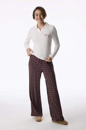 Riding Club Çizgili Pantolon Uzun Kollu Pijama Takımı