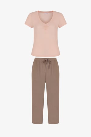 Aging Kısa Kollu Kapri Pijama Takımı