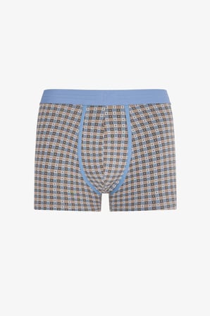 Erkek Grid Çizgili 3'lü Boxer