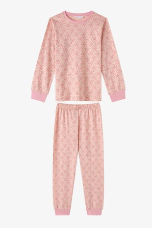 Kız Çocuk Pembe Whisper Bows Pamuklu Uzun Kollu 2'li Pijama Takımı