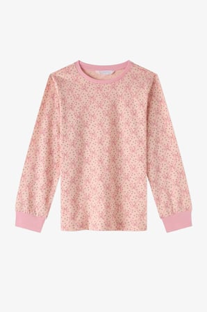 Kız Çocuk Pembe Whisper Bows Pamuklu Uzun Kollu 2'li Pijama Takımı