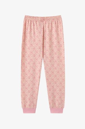 Kız Çocuk Pembe Whisper Bows Pamuklu Uzun Kollu 2'li Pijama Takımı
