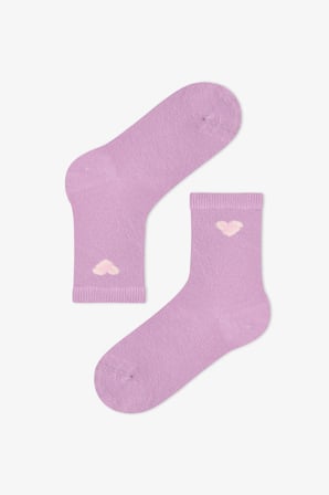 Kız Çocuk Pembe Sevimli Leopar Pamuklu 4 Çift Soket Çorap