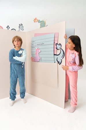 Kız Çocuk Pembe Drift Tef Unicorn Desenli Uzun Kollu Tulum