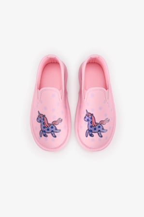 Kız Çocuk Pembe Loving Unicorn Dokulu Patik