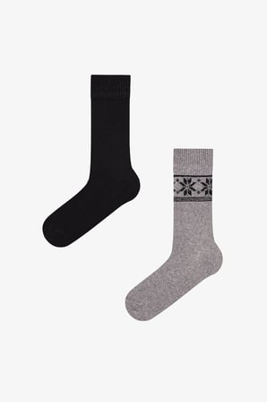 Erkek Bej Duman Dual Edge 2 Çift Soket Çorap