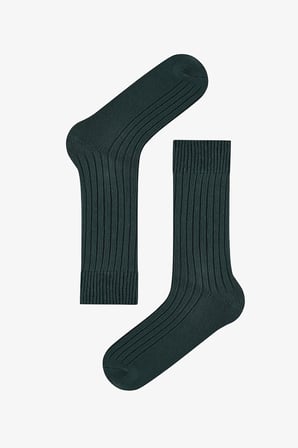 Erkek Siyah Cool Touch Pamuklu 2 Çift Soket Çorap