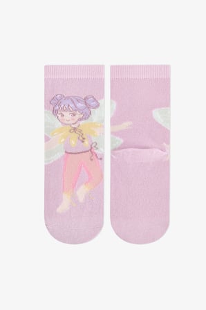 Kız Çocuk Fairy Bloom Pamuklu 4 Çift Soket Çorap