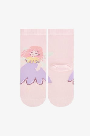 Kız Çocuk Fairy Bloom Pamuklu 4 Çift Soket Çorap