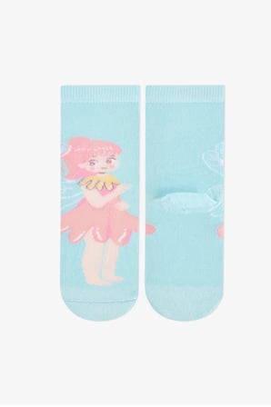 Kız Çocuk Fairy Bloom Pamuklu 4 Çift Soket Çorap