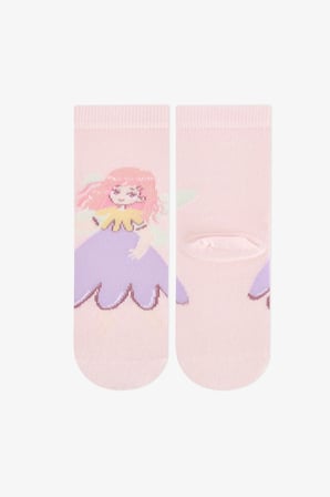 Kız Çocuk Fairy Bloom Pamuklu 4 Çift Soket Çorap