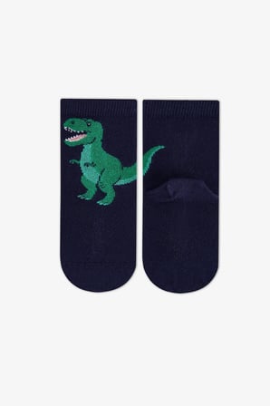 Erkek Çocuk Dino Bite Pamuklu 4 Çift Soket Çorap