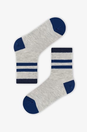 Erkek Çocuk Blue Shade Camo Kamuflaj Desenli Pamuklu 4 Çift Soket Çorap