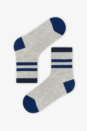 Erkek Çocuk Blue Shade Camo Kamuflaj Desenli Pamuklu 4 Çift Soket Çorap