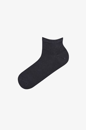 Erkek Siyah Bambu 3 Çift Patik Çorap