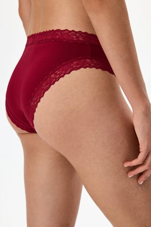 Bordo Rahat Pamuklu Slip Külot