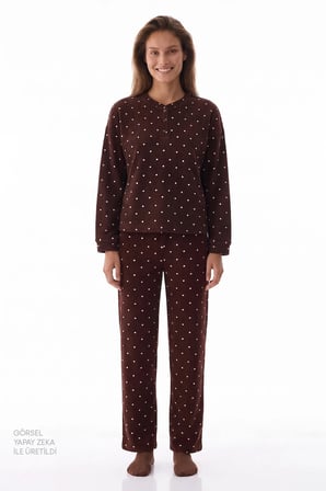 Layla Polar Pantolon Pijama Takımı