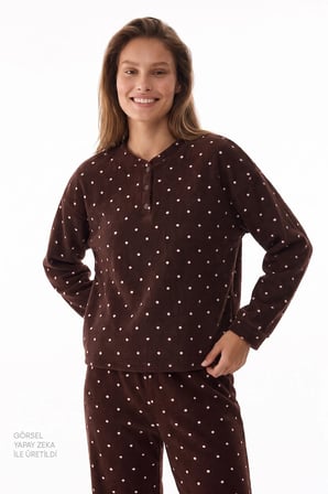 Layla Polar Pantolon Pijama Takımı