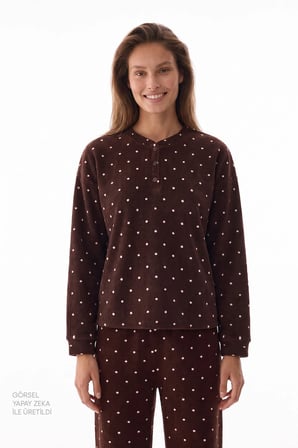 Layla Polar Pantolon Pijama Takımı