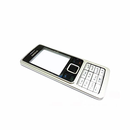 Nokia 6300 Kasa Nokia 6300 Uyumlu Kasa Gri Renk Orta Kasa ön kapak Arka Kapak Tuş Takımı Full Set