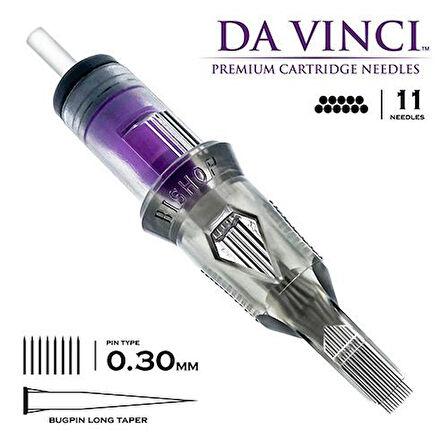 Bishop DaVinci V2 | 1011 MLT | Magnum Bugpin Long Taper Kartuş Dövme İğnesi