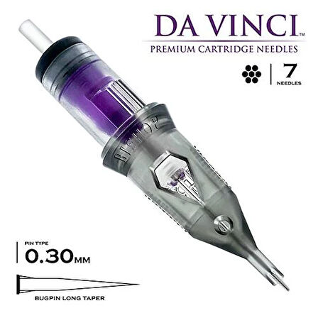 Bishop DaVinci V2 | 1007 RLLT | Round Liner Long Taper Kartuş Dövme İğnesi