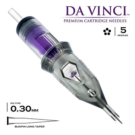 Bishop DaVinci V2 | 1005 RLLT | Round Liner Long Taper Kartuş Dövme İğnesi