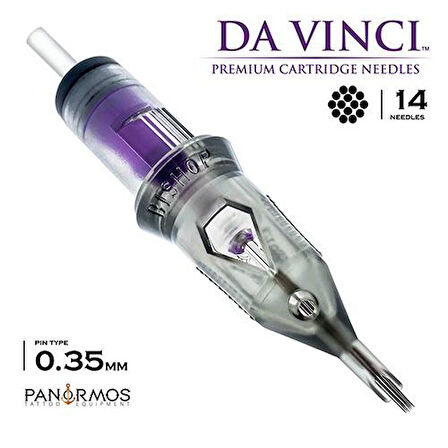 Bishop DaVinci V2 | 1214 RSLT | Round Shader Long Taper Kartuş Dövme İğnesi