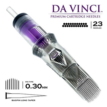 Bishop DaVinci V2 | 1023 CMLT | Curved Magnum Bugpin Long Taper Kartuş Dövme İğnesi