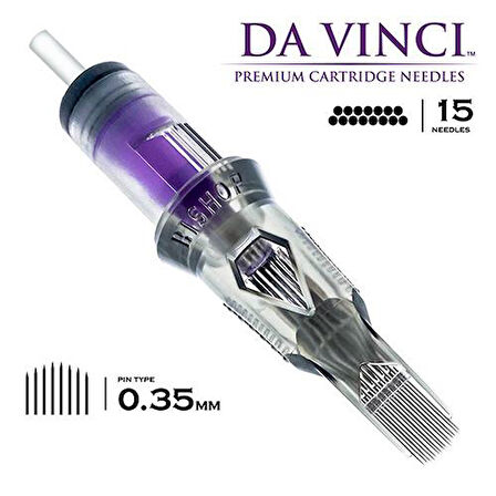Bishop DaVinci V2 | 1215 CMLT | Curved Magnum Long Taper Kartuş Dövme İğnesi