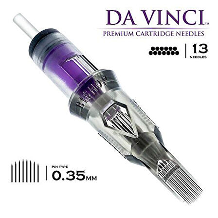 Bishop DaVinci V2 | 1213 CMLT | Curved Magnum Long Taper Kartuş Dövme İğnesi