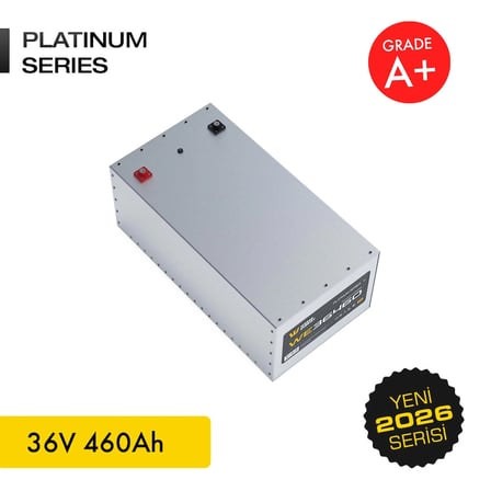 WERER ENERGY 36V 460Ah LiFePO4 Platinum Series Bluetooth'lu Lityum Demir Fosfat Akü/Batarya