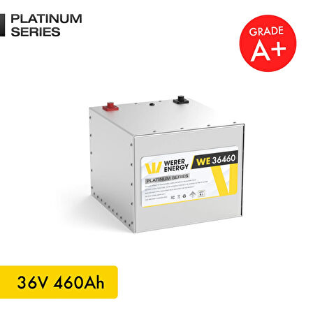 WERER ENERGY 36V 460Ah LiFePO4 Platinum Series Bluetooth'lu Lityum Demir Fosfat Akü 