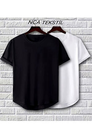 Baskısız Original Ünisex Yazlık T-shirt 2 li Set Takım